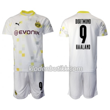 Borussia Dortmund Erling Braut Haland 9 Barn Tredjedraktsett 2020-2021 Kortermet (+ Korte bukser)